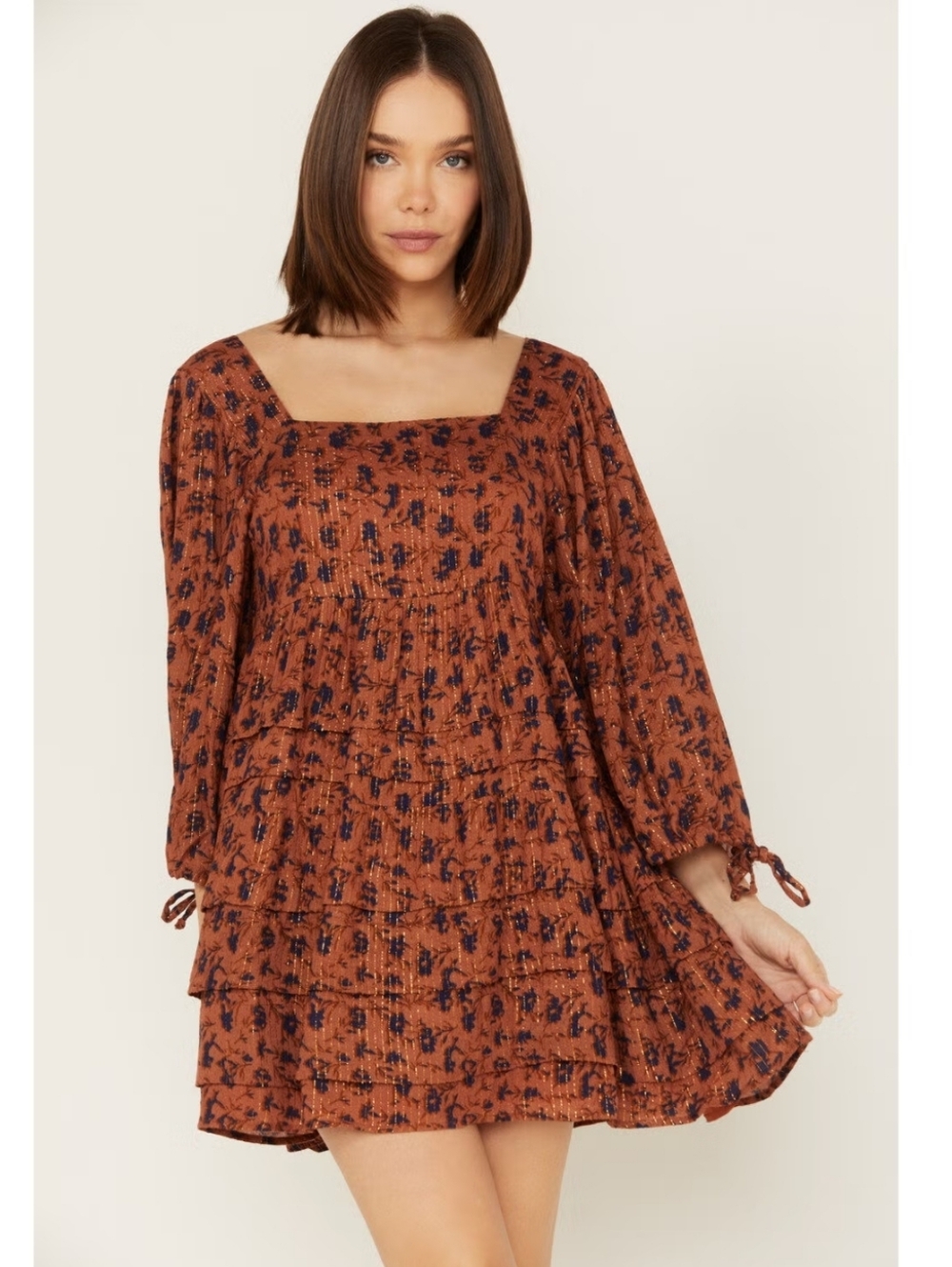 Jen's Pirate Booty X Free People Floral Print Wildflower Iza Mini Dress M Medium